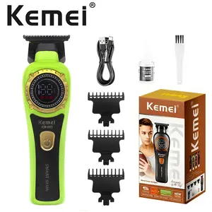 Kemei Km-999 Men's Wireless Hair Trimmer, Durable Motor, Ergonomic Non-Slip Handle, USB Charging Design, Home Grooming Essential Tool, Cordless Hair Cutting