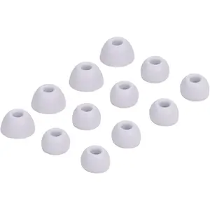 SQ-HPS026 Replacement Silicone Tips Earbuds Buds Eartips Set for Beats Studio Buds Earphone Headphones,6 Pairs (White)