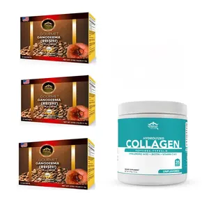 Combo Ganoderma Instant Coffee+ Hydrolyzed Collagengrn Dietary Supplement
