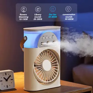 Mini Air Cooler, USB Mini Air Conditioner, Three-Hole Spray Fan, Multi-Functional Water Cooler, Portable Home Air Conditioner.