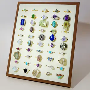 Ring Set 1 (size 7) - Mixed Natural Crystal Rings