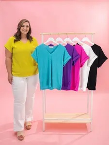 Women's Crinkly Short-Sleeve T-Shirt by DD Design, Size S-3XL