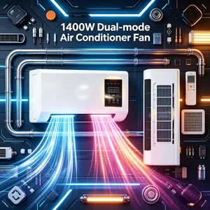 Quiet & Powerful! 1400W Wall Mounted Fan Dual Mode Gentle Natural Wind Fast Heating For Bedroom Office