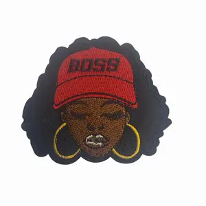 Boss & Queen Iron-On Embroidery Patch, Sewing Accessory for Lady's Tops, Sweatshirts, Pullovers