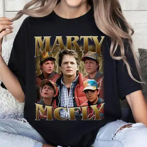 Vintage 90s Back To The Future Marty McFly Homage Shirt, Marty McFly Vintage Shirt, Back To The Future Movie Shirt, Doc Brown Shirt Gift for Men and Women