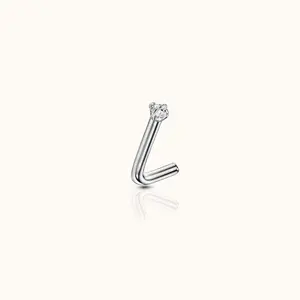 Nostril Stud L-Shaped Nose Piercing Jewelry