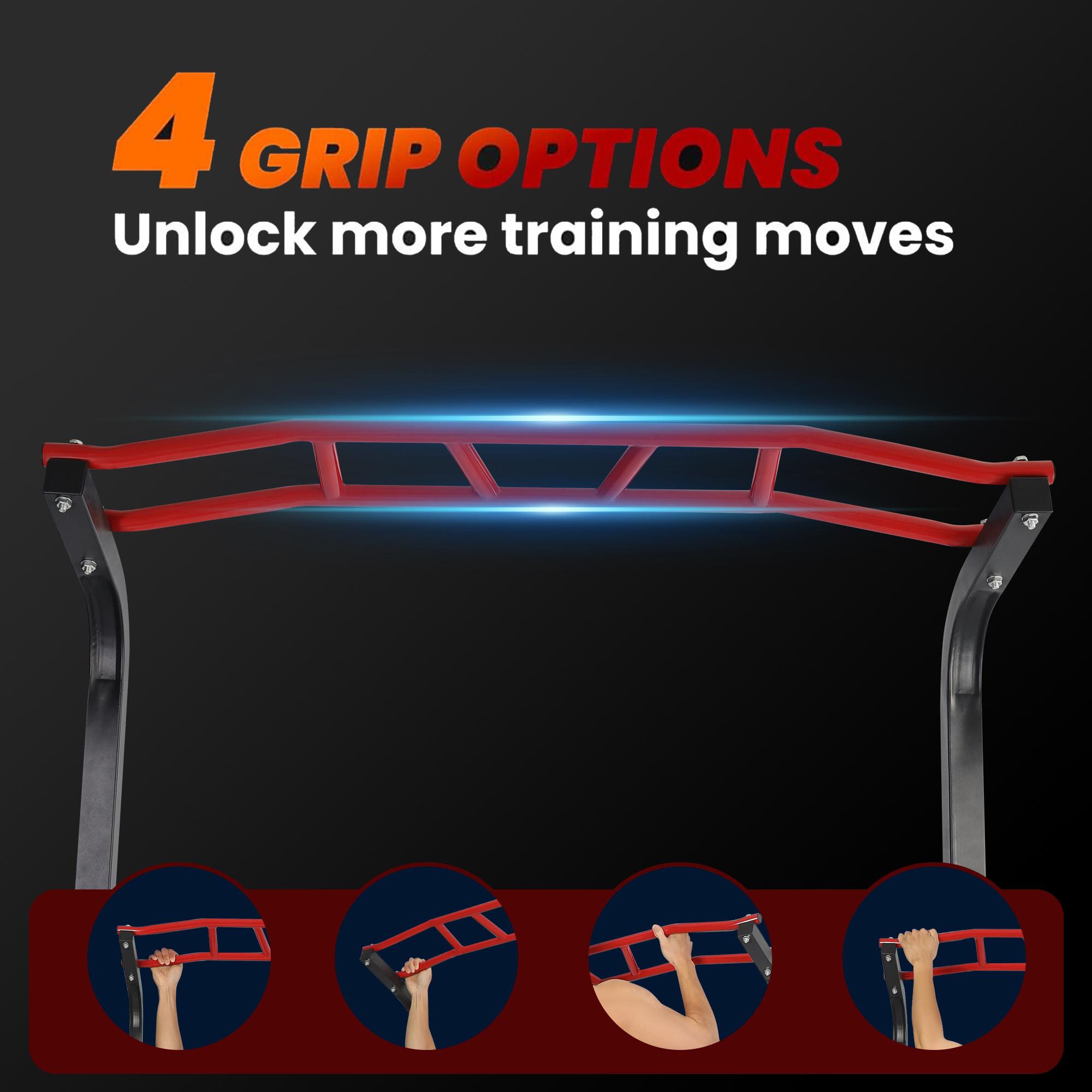 Foldable Free Standing Power Tower Pull Up Bar, Adjustable Height Multi-Function Dip Station, Home Gym Strength Training Fitness Equipment with 500LBS Weight Capacity for Men Women