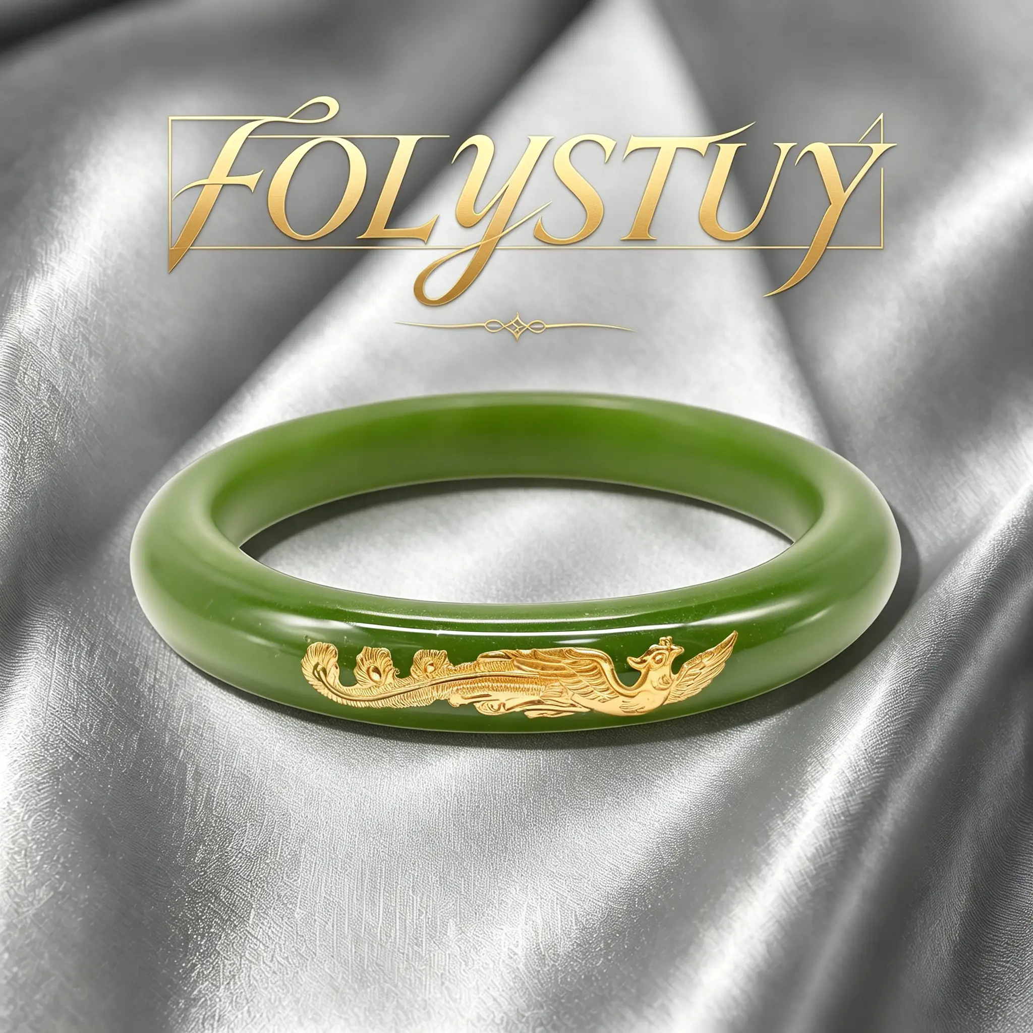 [FOLYSTUY (JXY72)]Natural Green Jade Bangle Women Fashion Jewelry