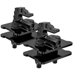 Nilight 2PCS Tractor Bucket Grab Hook 3/8'' Heavy Duty Drop Forged Steel Bolt On Grab Hook Zinc-Coated Cast Tow Hook Max 15000 LBS Black Rustproof Sturdy Organiser