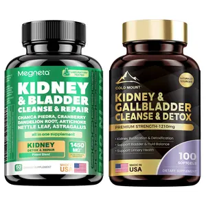 Megneta Kidney & Gallbladder Cleanse - Detox & Balance | 60 Capsules-MADE IN USA（Different Formats, Same Formula）
