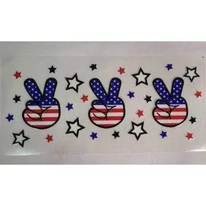 Uv Dtf Cup Wrap American Stars Stripes Peace 146