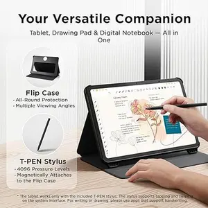 Live Only-Ares TCL NXTPAPER 11 Gen 2 Tablet 11-inch 2K HD Display with T-PEN Stylus & Flip Case for Drawing Note-Taking Reading AI-Powered Productivity Android 15 MediaTek Helio G80 Chip 8000mAh Battery