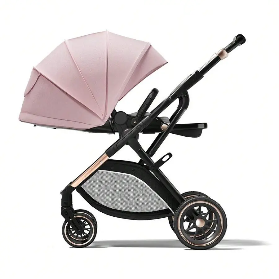 Convertible High-Landscape Baby Stroller, Reversible Seat Pushchair for Newborns and Toddlers, Strollers for Babies