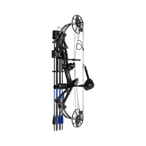 Sanlida Archery Dragon X7 Ready to Hunt Compound Bow Package for Adults, Archery Compound Bow and Arrow Set, 0-70 Lbs Draw Weight, No Bow Press Needed, Limited Life-time Warranty (RH Only)
