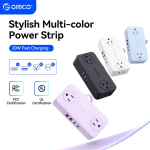 ORICO Power Strip with USB Ports, 5Ft Extension Cord for Desk, 8 in 1 Charging Station(4 *AC, 2 * USB-C, 2 * USB-A), Desk Accessories for Home, Office, Dorm Room - CPR20