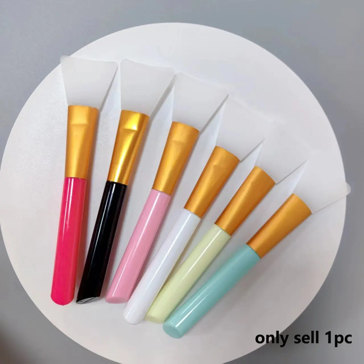 Silicone Facial Mask Brush Set, Facial Care Tools, Soft Fiber Face Mask Applicator Tool, Portable Beauty Makeup Brushes for Home Travel Use, Skin Friendly Brush, Cosmetic Tools