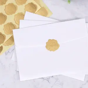 100/200 Embossed Wax Seals, Wedding Invitations, Greeting Cards, Party Gifts, Adhesive Stickers, Envelope Stickers, Perfect for Special Occasions
