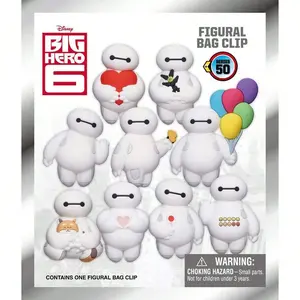 1/6pcs Disney Big Hero 6 Baymax Blind Bag Keychain Random Character Clip Cute Surprise Gift for Friends Birthday Christmas