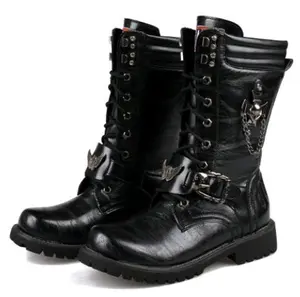 Trend high men's boots military boots men's cowboy boots men's boots