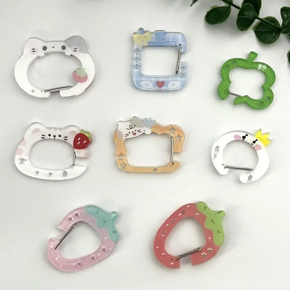 Cute Illustration trinkets keychain  Calico critters bag charm decoration Carabiner Backpack Pendant Handbook Decoration Gifts
