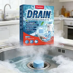 🔥24Pcs Drain Cleaning Tablets | Sink Drain Clog Remover Drain Unclogger Foaming Pipe Cleaner Safe & Efficient，Say Goodbye to Clogged Drains! 24Pcs Foaming Drain Cleaning Tablets Pipe-Friendly Cleaner