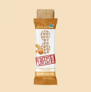 Perfect Bar Salted Caramel Protein Bar - 12g Protein, Non-GMO, Organic Honey, No Sugar Alcohols, 2.2 Ounce Bar, 8 Count, Gluten-Free & Soy-Free