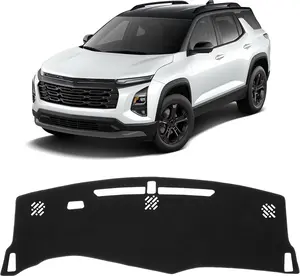 KUST Car Dash Cover for Chevrolet/Chevy Equinox 2025 Polyester Non-Slip Center Console Dash Cover Interior Accessories for Chevrolet/Chevy Equinox Custom Fit Dash Mat Sunshade Windshield Glare Black