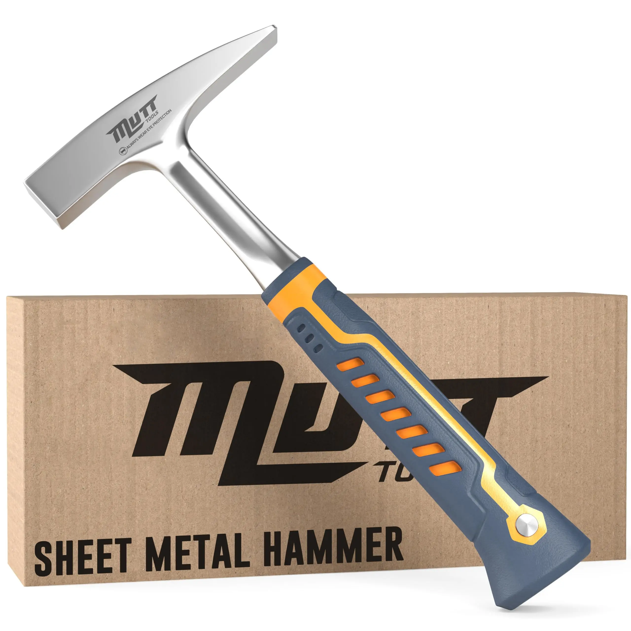 Mutt Tools 18oz Sheet Metal Hammer One-Piece Forged Tinners for HVAC