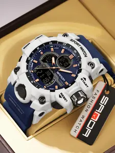 Men's Sports Digital Watch, Fashionable Digital Watch with Luminous Dial & Alarm Mode, Watch with Digital Display for Men, Sporty Waterproof Watch