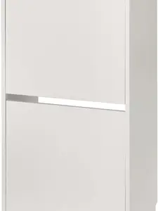 IKEA BISSA Shoe Cabinet with 2 Compartments, White – Slim Space-Saving Footwear Storage Organizer for Entryway & Home Use