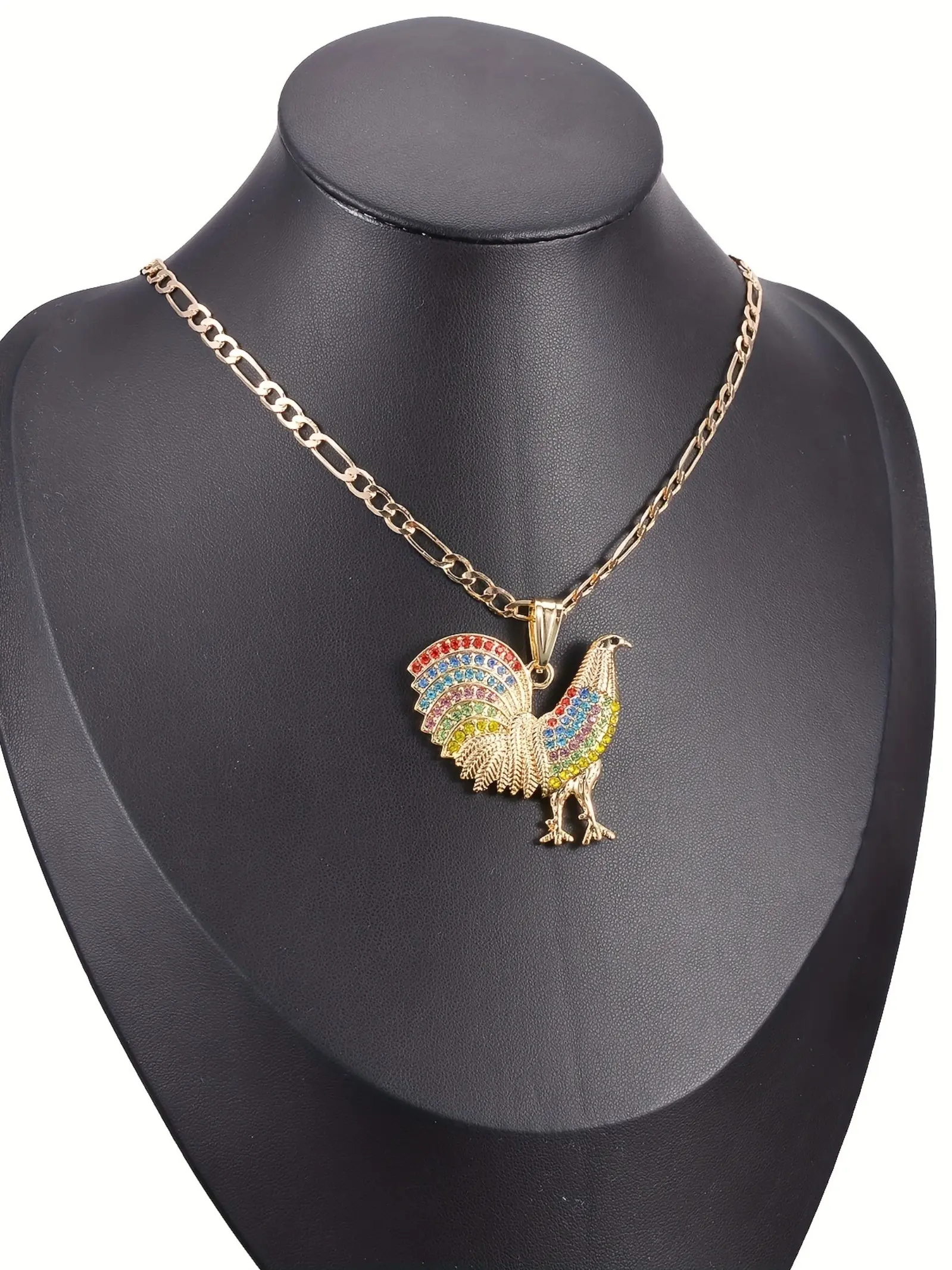 Unique Rooster Design Pendant Charms Necklace, Copper Chain, Chain Necklaces, Party Style, Unisex Gift for Easter Christmas Holidays, All Seasons Wear, Trendy Charms Necklace, Fashionable Accessories