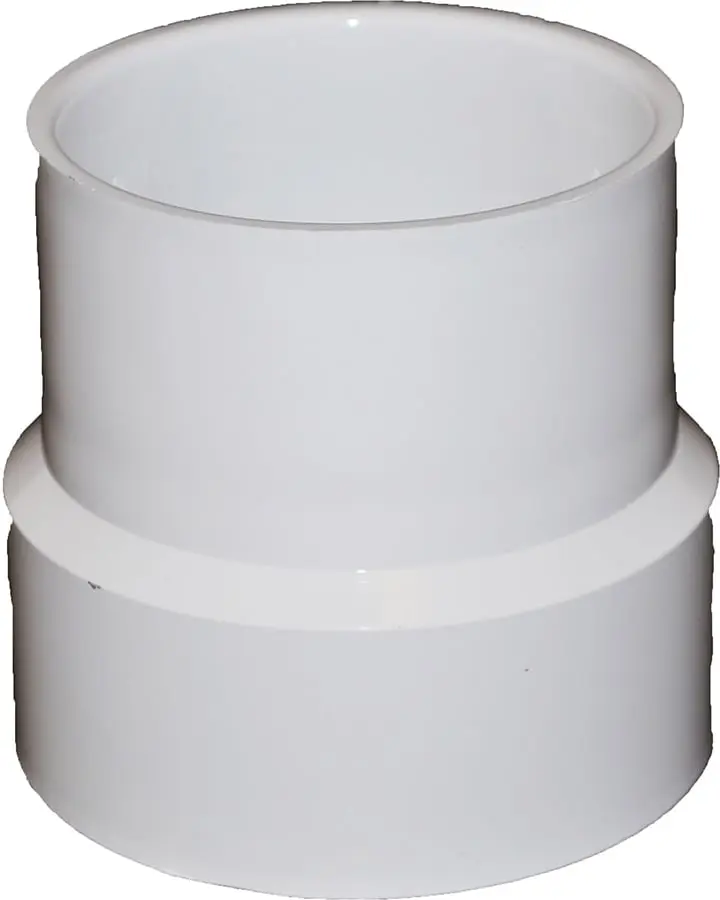 212 MAIN-floor 6 in. PVC Solvent Weld S-D x DWV Adaptor Coupling, White, 6x6 SDR Plumbing Pipe Fitting