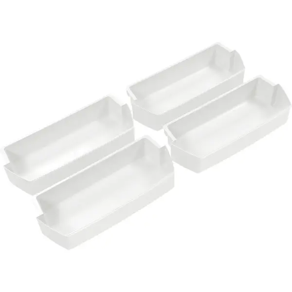 2187172 Replacement Refrigerator Door Bin Shelf Compatible with Most Roper, Kitchenaid, Kirkland and Whirlpool models Refrigerator Door Bin White - 4 PCS