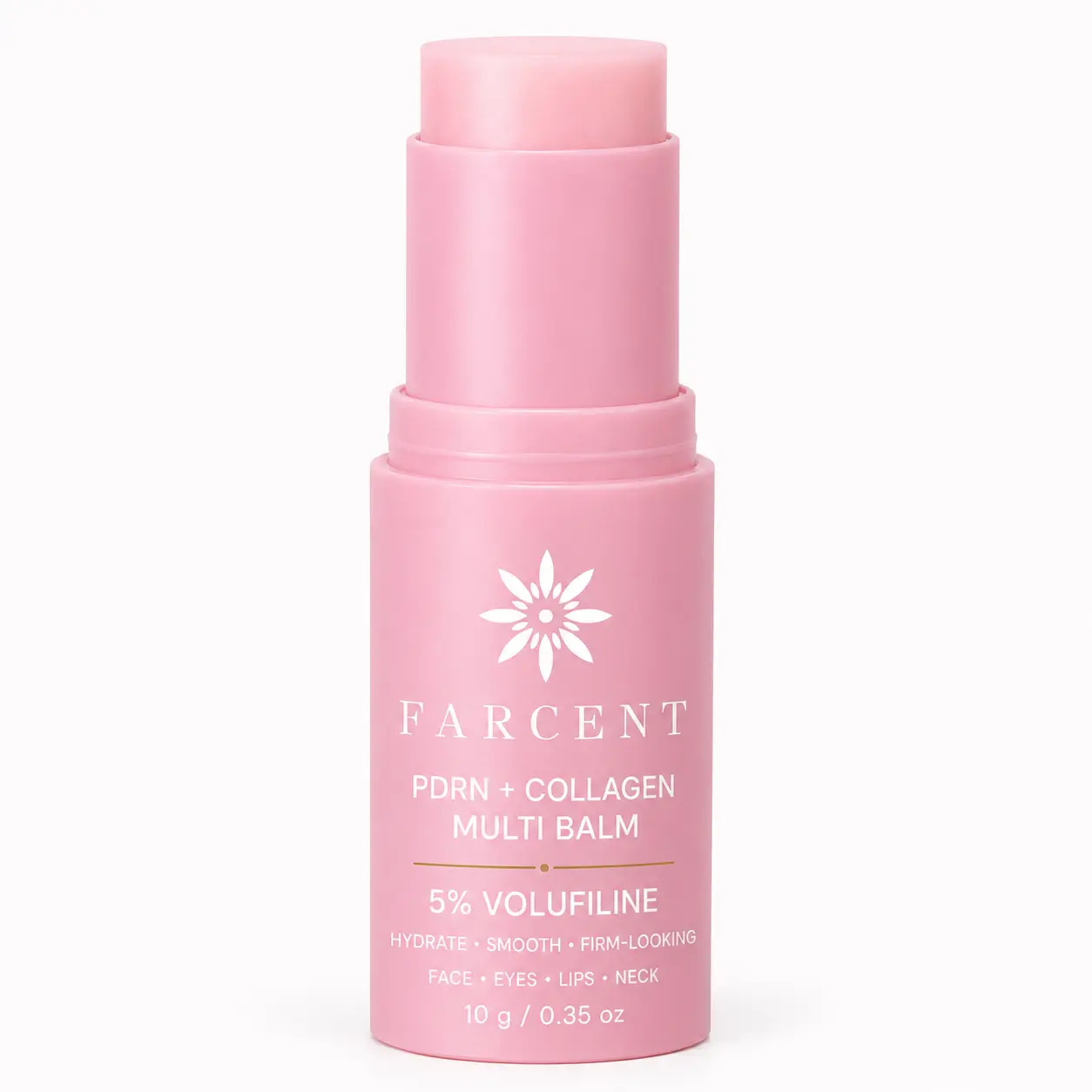 [Farcent] PDRN Pink Collagen Volume Mult Balm - 1-In-1 Volufiline, PDRN, NAD Stick for Fine Lines, Firming, Youthful Look - For Under-Eyes, Smile Lines, Lip Care - Korean Skincare Beauty Product