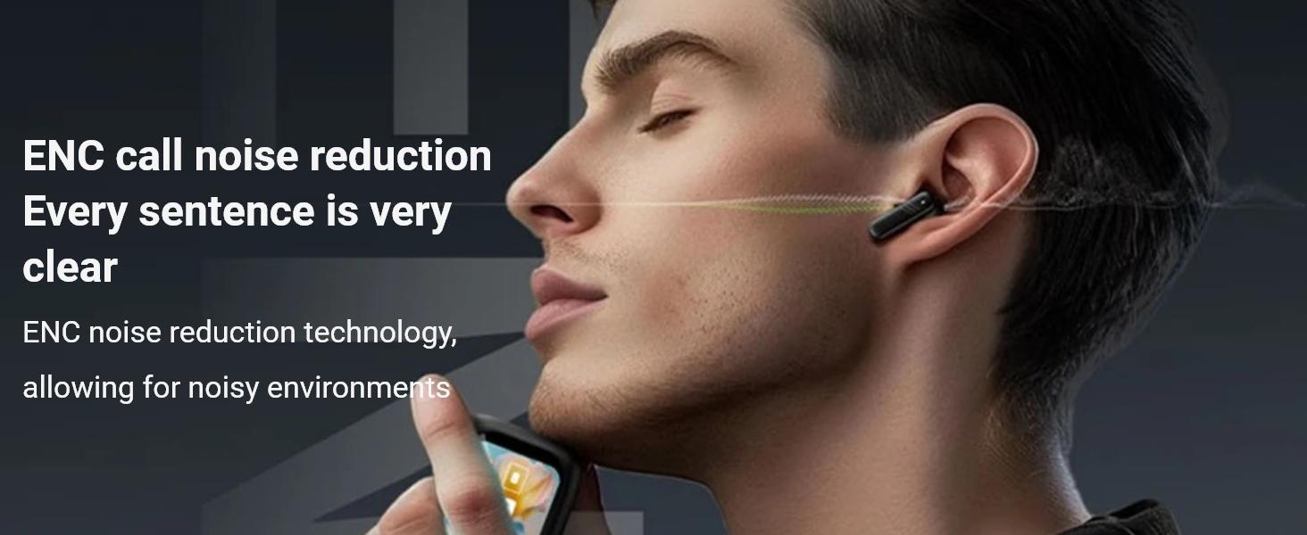 True Wireless Bluetooth ANC Earbuds - Waterproof Audio, Smart Touch Screen Case, 162-Language Support, No Subscription, Portable Wireless Headphones for Android In-Ear Earphones