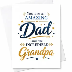 Amazing Dad And Grandpa Fathers Day Card Gift From Kids Grandchildren Father Grandpa Gift Card From Family C-1271