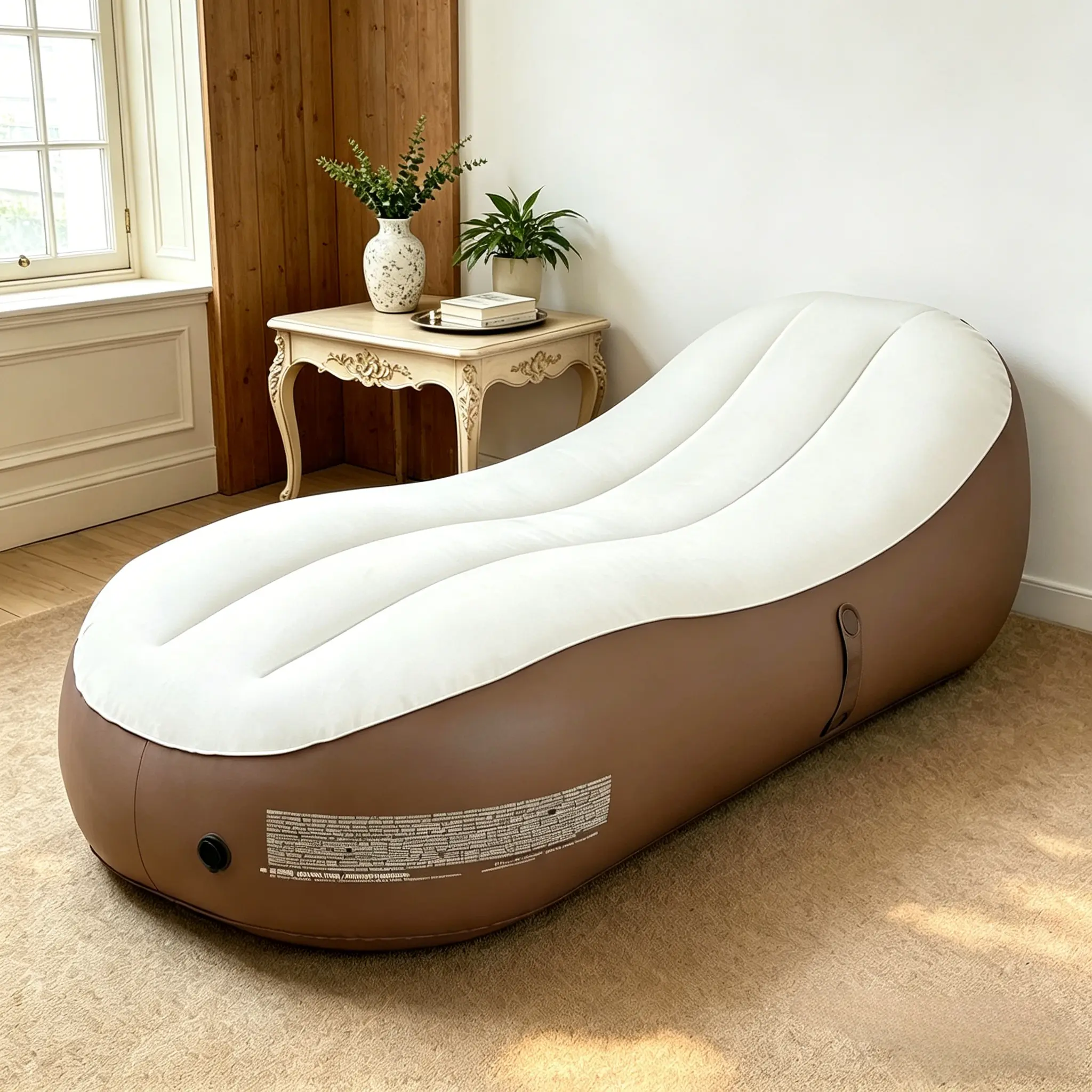 Ergonomic S-Shaped Inflatable Couch for Adults, Compact Lightweight Lazy Lounger for Beach & Camping, Supports 330 lbs, Parties, 330Lbs, Durable, Wear-Resistant, Outdoor