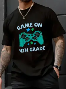Gaming Game On 4th Grade Fourth First Day School Gamer Boys T-Shirt