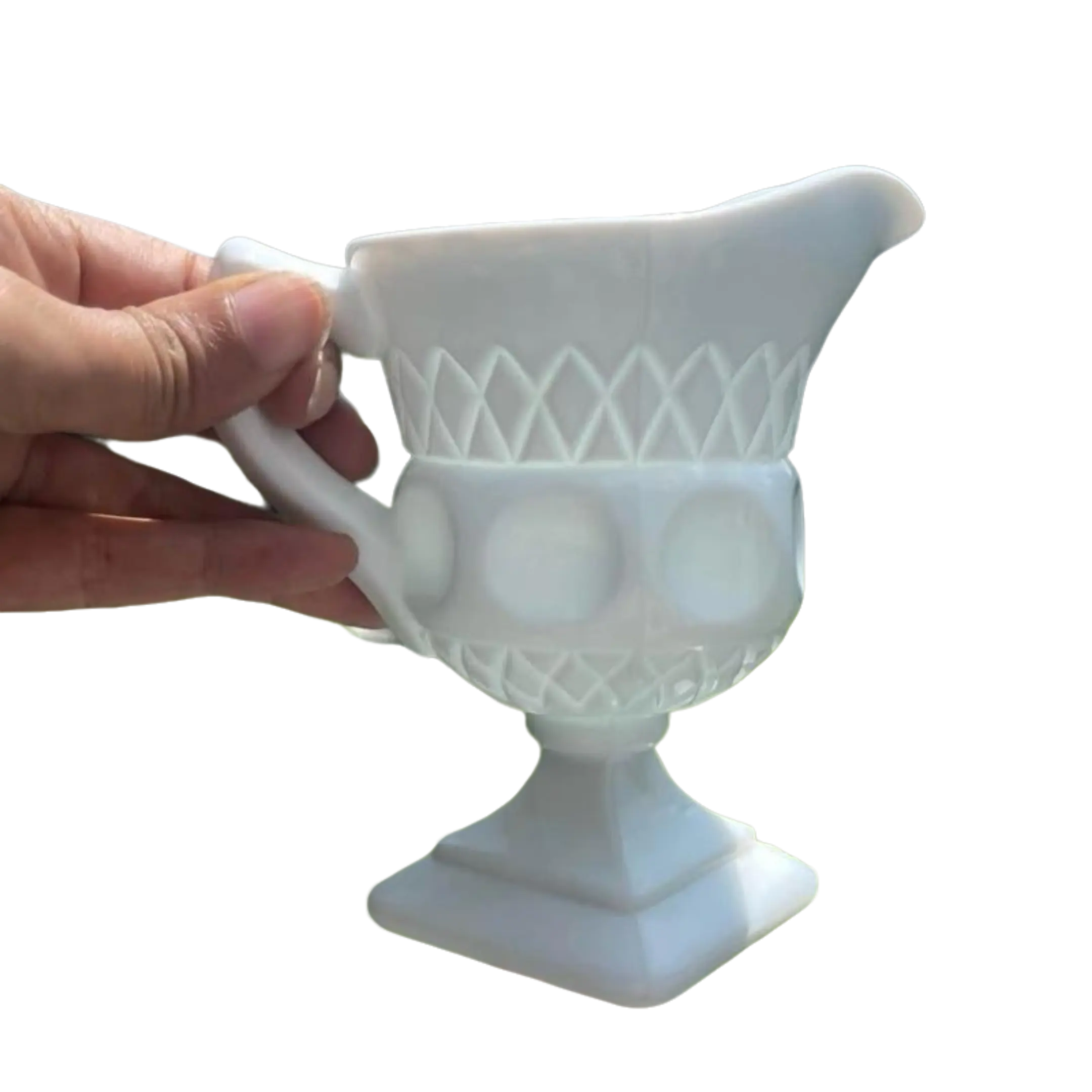 Vintage white milk glass cups, plates, butter dish, glass, vase, candle holder, creamer, candy dish and more