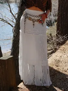 Desert lace maxi skirt