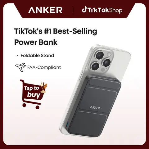 [Limited Offer]Anker 622 Magnetic Battery MagGo, 5,000mAh Foldable Wireless Power Bank with Stand and USB-C Port, Compatible for iPhone 16/15/14/13/12#DealsForYouDays,back to school,back to school haul