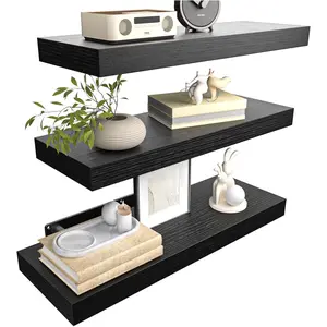 3 Sets 15 x 6.7 Wall Mounted Floating Shelves, Storage Shelves Perfect for Bedroom, Bathroom, Living Room and Kitchen Storage