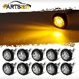 10pcs 3/4 inch white lens amber LED lights