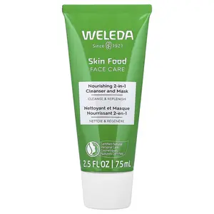 Weleda Skin Food Face Care, Nourishing 2-in-1 Cleanser and Beauty Mask, 2.5 fl oz (75 ml)