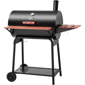 Level up your grilling game with the Barrel Charcoal Grill & Wood Table 30 combo! 🔥