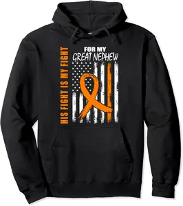 Great Nephew Kidney Cancer Awareness American Flag Family Pullover Hoodie - 27B0CWFHHMRX