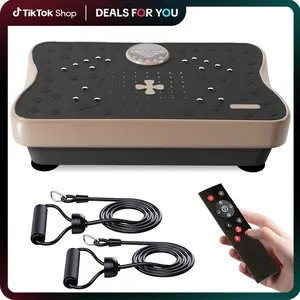 HopHorse Professional Vibration Plate - 330lbs Heavy Duty Platform for Muscle Activation, Home Gym Equipment with 4vibration plate exercise machine  Speeds & Bands - Silent Tech, Full Body Workout in 10 Mins,Health Gift