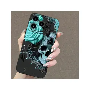 Black Eyes Deep Skull TPU Anti-Drop All-Inclusive Precision Protective Case, Suitable For IPhone17/IPhone17 Air/IPhone17 Pro/IPhone17 Pro Max/16 Pro Max/15 Pro Max/14 Pro Max/13 Pro Max/12 Pro Max