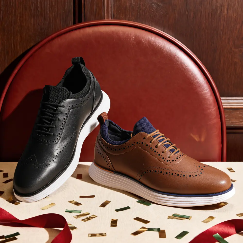【BRUNO MARC Anniversary】 Men's MaxFlex Dress Sneaker Oxfords Shoes, 5mm Mesh EVA Insole with Arch Support, Shock-Absorbent MD Midsole, Non-Slip Rubber Outsole for Casual to Formal, Workday to Weekend Wear