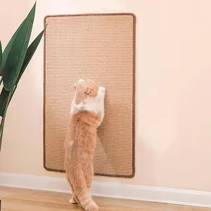 Stickable Cat Scratching Mat, Non-slip Sisal Rope Cat Scratcher Toy, Cat Scratcher Pad, Vertical Scratcher, Home Pet Natural Furniture Accessories